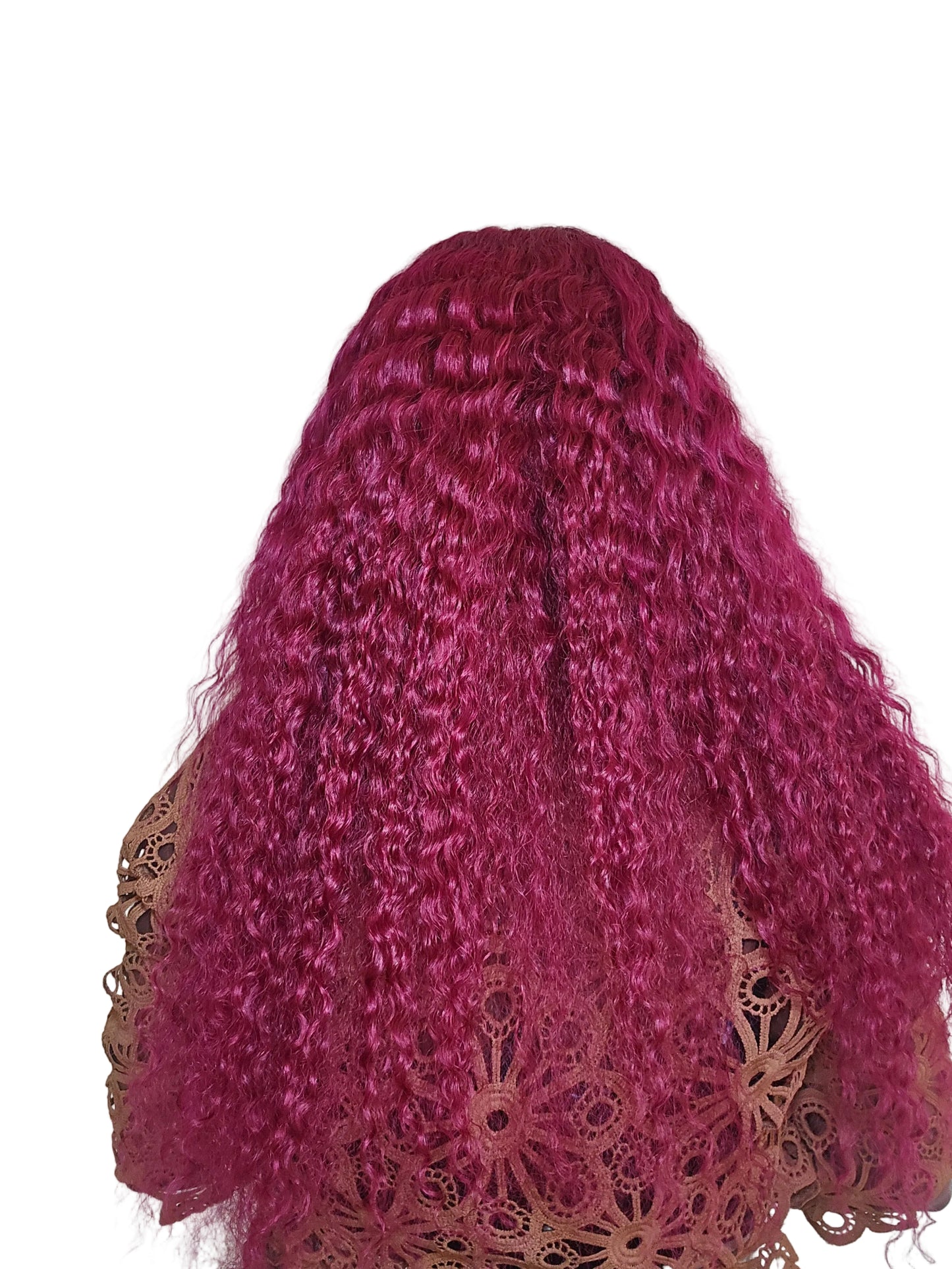 Burgundy Glueless Wavy 5x5 24inch